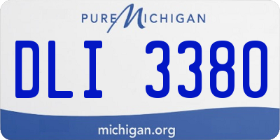 MI license plate DLI3380