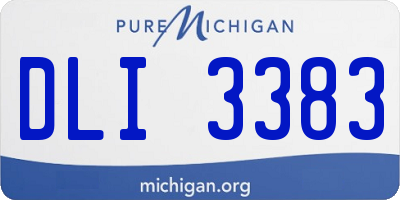 MI license plate DLI3383
