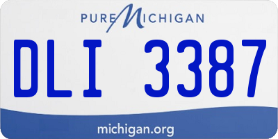 MI license plate DLI3387
