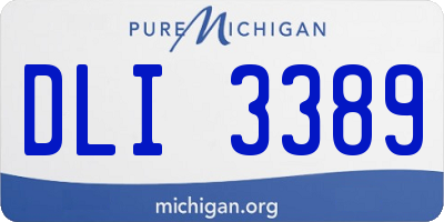 MI license plate DLI3389