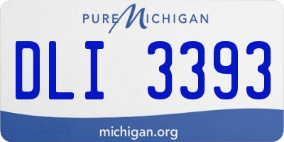 MI license plate DLI3393