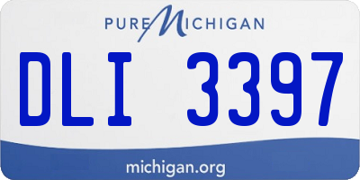 MI license plate DLI3397