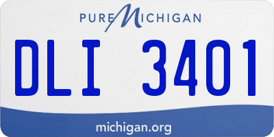 MI license plate DLI3401