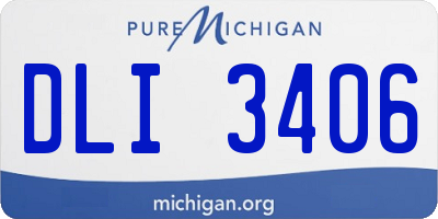 MI license plate DLI3406