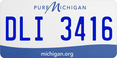 MI license plate DLI3416