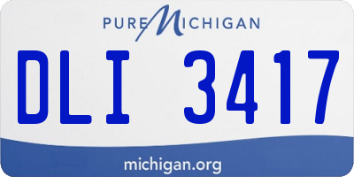 MI license plate DLI3417