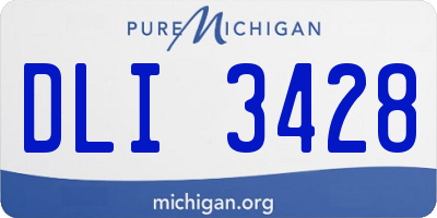MI license plate DLI3428