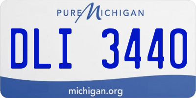 MI license plate DLI3440