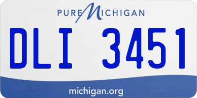 MI license plate DLI3451