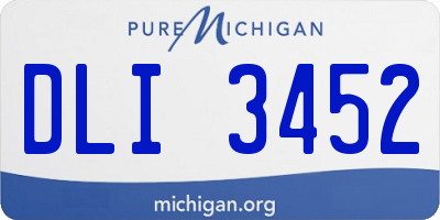 MI license plate DLI3452