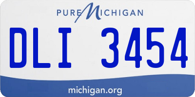 MI license plate DLI3454
