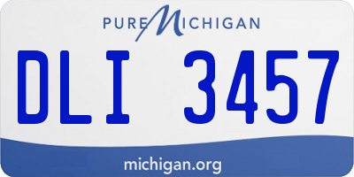 MI license plate DLI3457