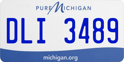 MI license plate DLI3489