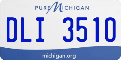 MI license plate DLI3510