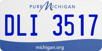 MI license plate DLI3517