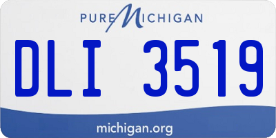 MI license plate DLI3519