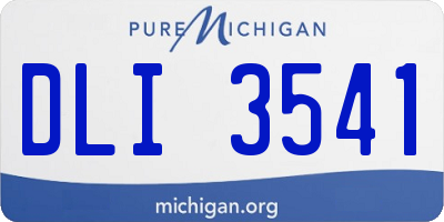 MI license plate DLI3541