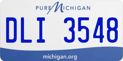 MI license plate DLI3548