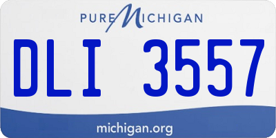 MI license plate DLI3557
