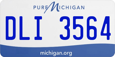 MI license plate DLI3564