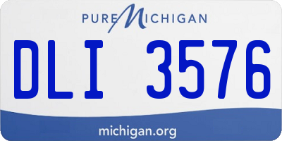 MI license plate DLI3576