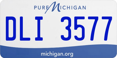 MI license plate DLI3577