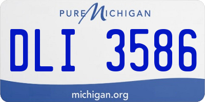 MI license plate DLI3586