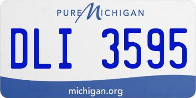 MI license plate DLI3595