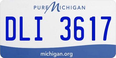 MI license plate DLI3617