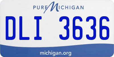 MI license plate DLI3636