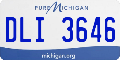 MI license plate DLI3646