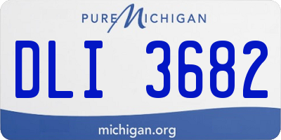 MI license plate DLI3682