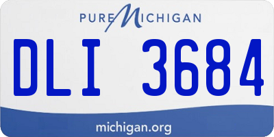 MI license plate DLI3684