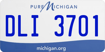 MI license plate DLI3701