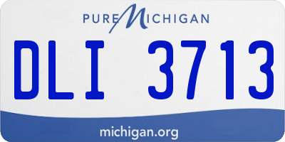 MI license plate DLI3713