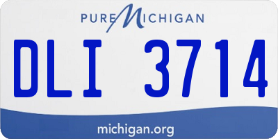 MI license plate DLI3714