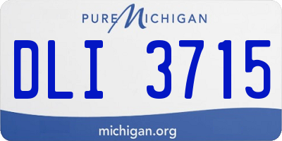 MI license plate DLI3715