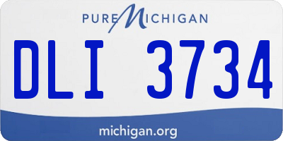 MI license plate DLI3734