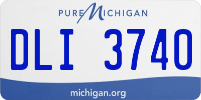 MI license plate DLI3740