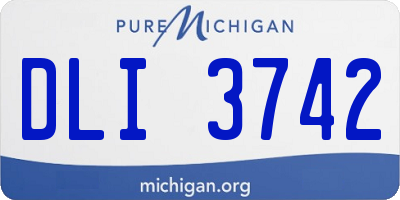 MI license plate DLI3742