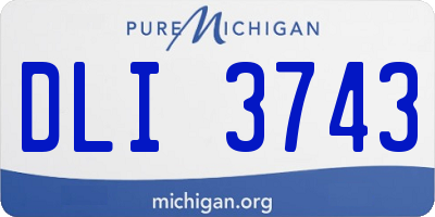 MI license plate DLI3743