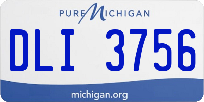 MI license plate DLI3756