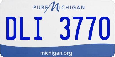 MI license plate DLI3770