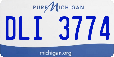 MI license plate DLI3774