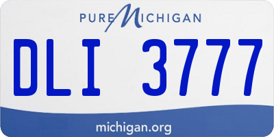 MI license plate DLI3777