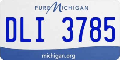 MI license plate DLI3785