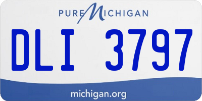 MI license plate DLI3797