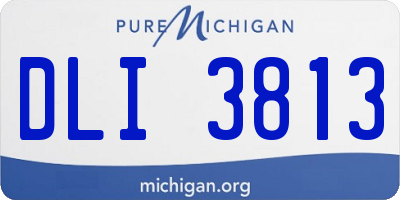 MI license plate DLI3813