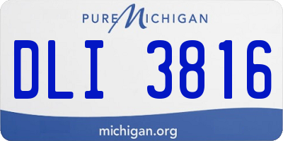 MI license plate DLI3816