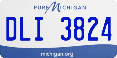 MI license plate DLI3824